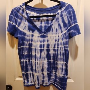 Merona Short Sleeve Tie-Dye Indigo Tee  NWT